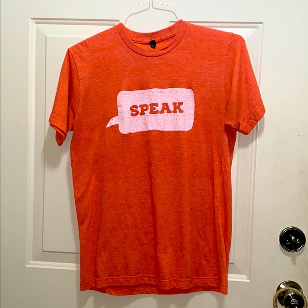 Orange speak shirt